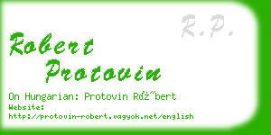 robert protovin business card